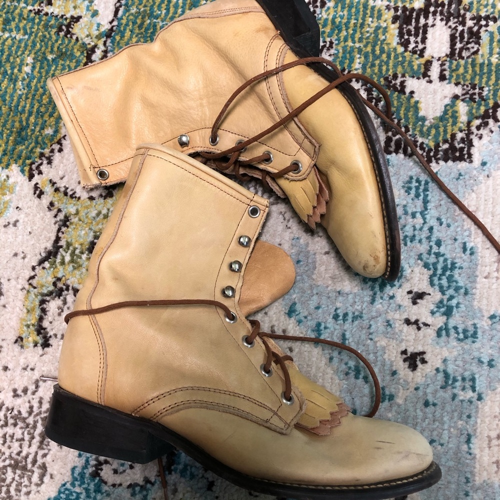 Vintage lace up boots